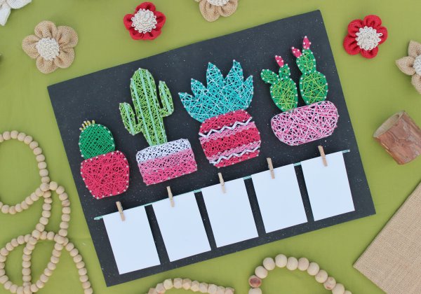 Succulents string art-Green Home Decor-Plants