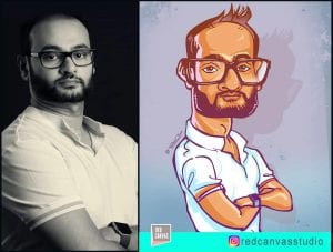 Caricature by Red Canvas Studio Boy Caricature by Red Canvas Studio