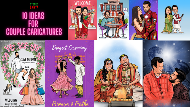 10 Themes and Ideas for Couple Caricatures