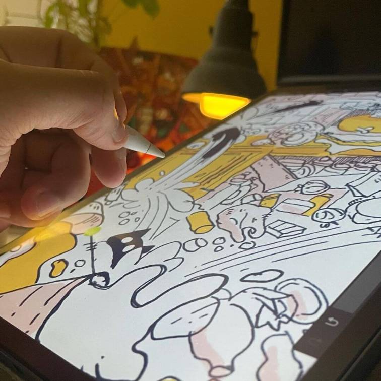 Bhavya Desai Illustration An illustration being created by Bhavvya Desai, an inspiring Illustrator in India