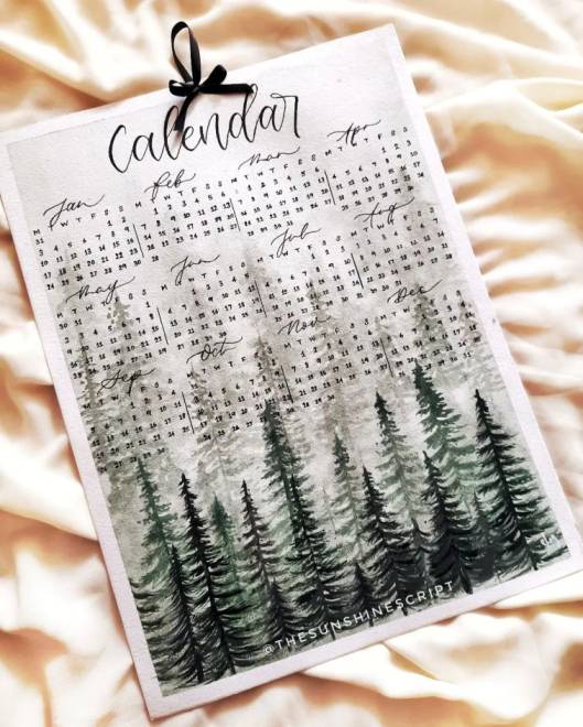 Custom Calligraphy Calendar By Shaz Custom Calligraphy Calendar By Shaz