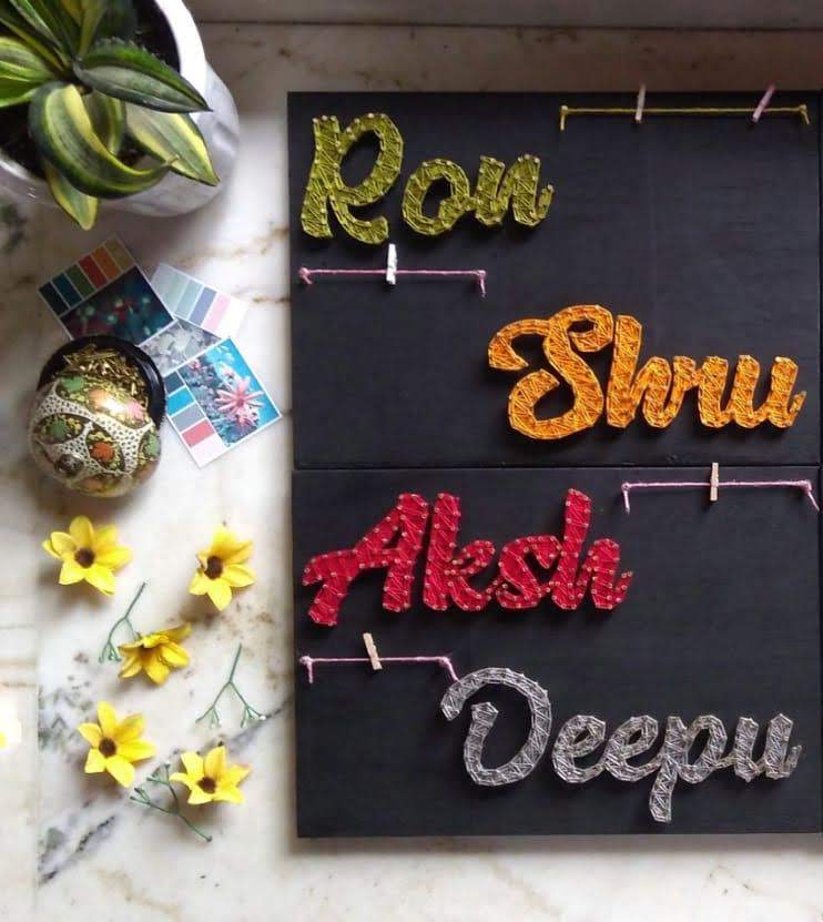 Custom Nameplate String Art