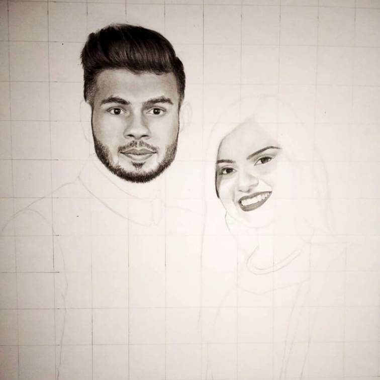 Handmade Portrait Stage 1 The first step to making handmade portraits