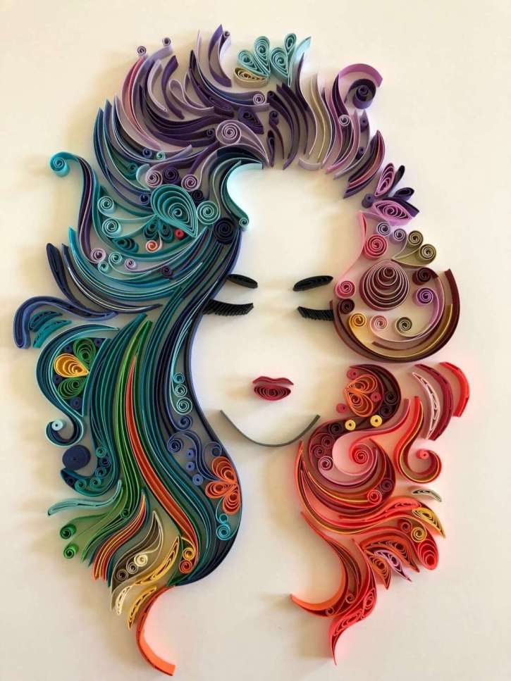 Paper Quilling Bespoke Girl Design Paper Quilling Bespoke Girl Design