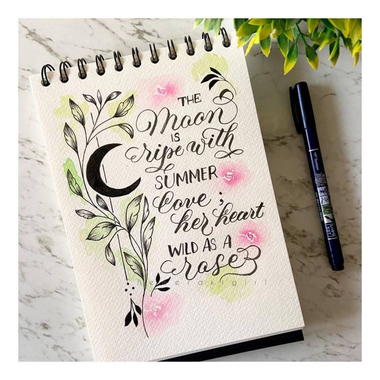 Personalized Journal Using Calligraphy By Hera