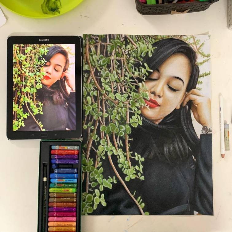 Picture to Handmade Portrait Example of picture to handmade portraits
