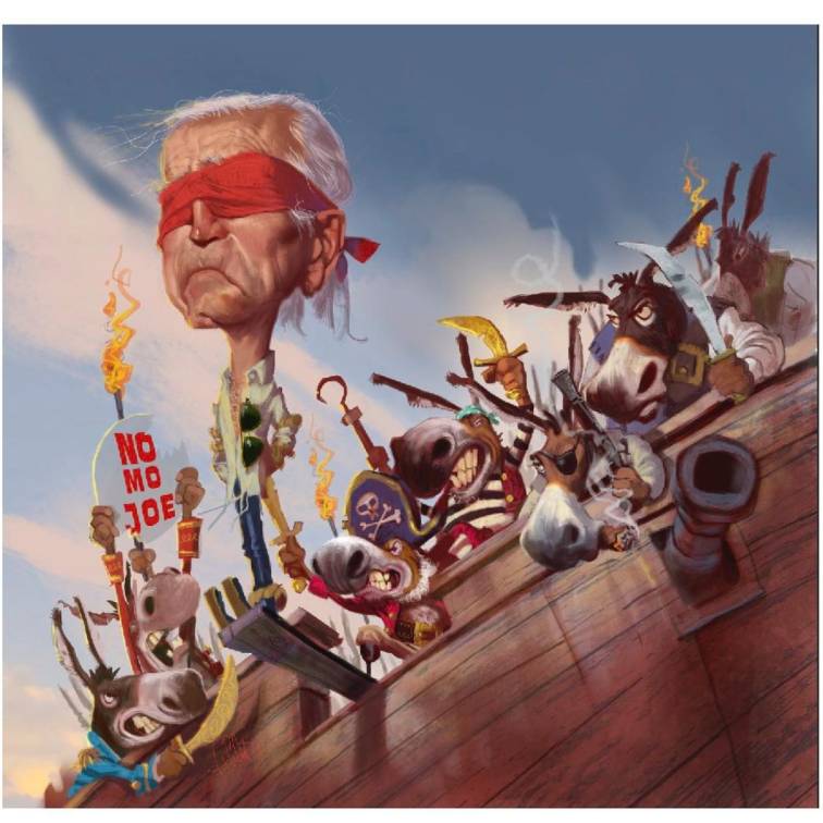 Thomas Fulharty - Caricature Artist in USA Joe Biden caricature by Thomas Fulharty