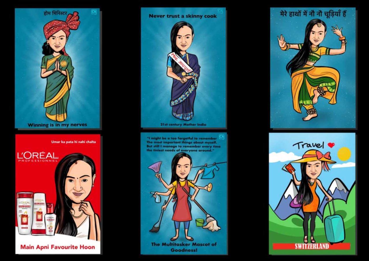 Women's Day Corporate Caricature Women's Day Corporate Gifts - Caricature