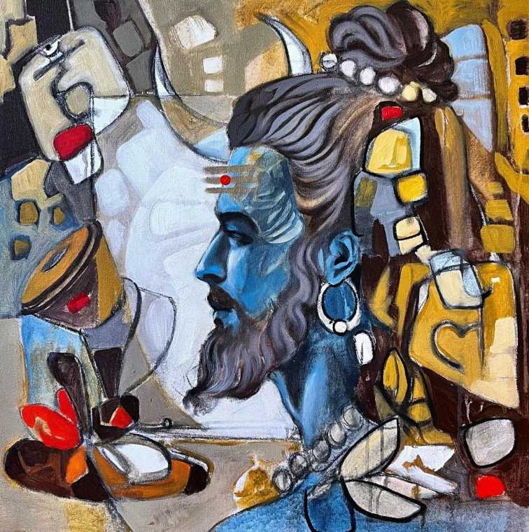 Abstract Shiva Painting Art Calligraphy Art On Journal By Aayushi