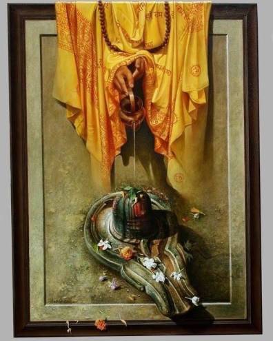 Artistic Shivling Painting Artistic Shivling Painting
