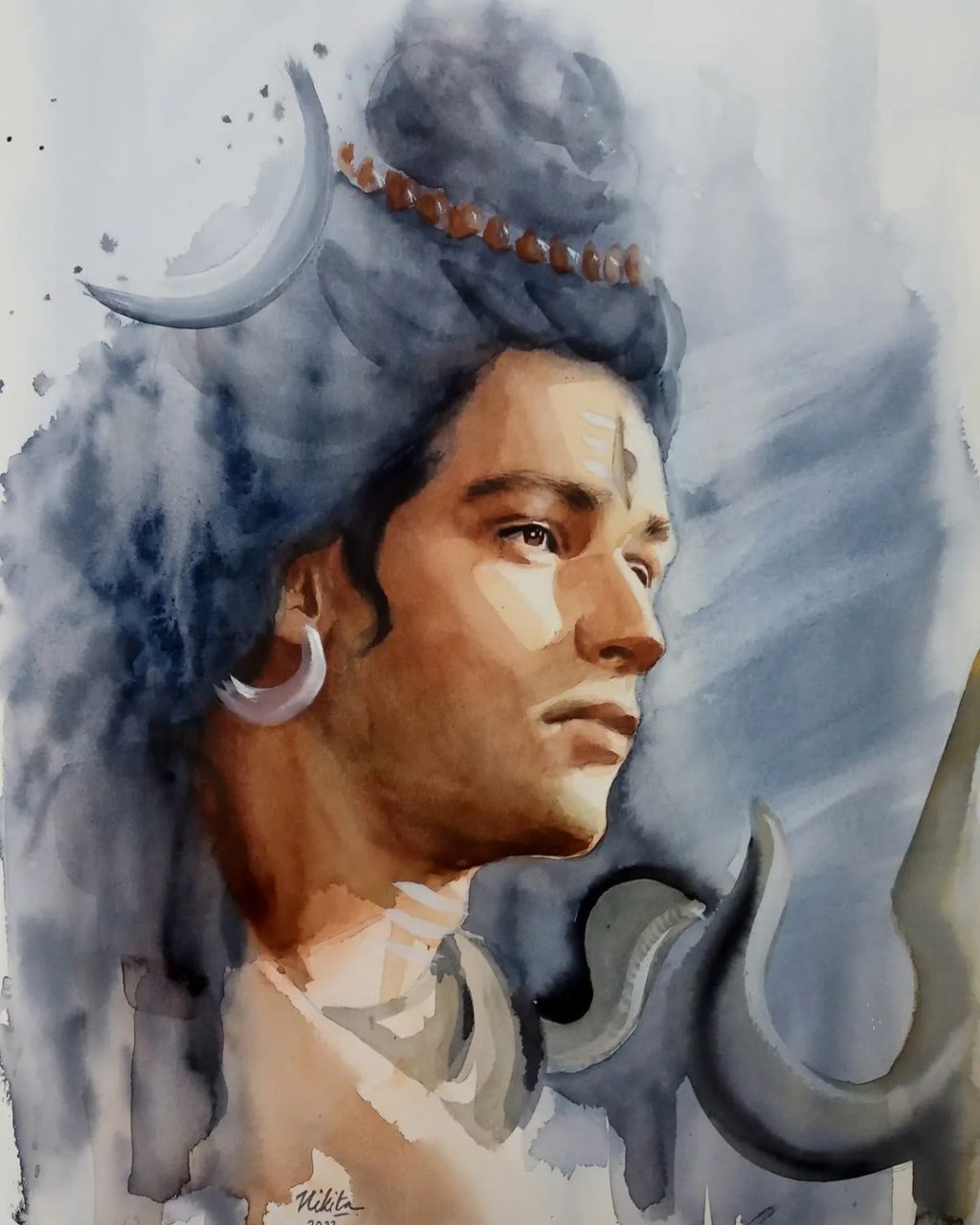 Colorful Shiv Painting Colorful Shiv Painting