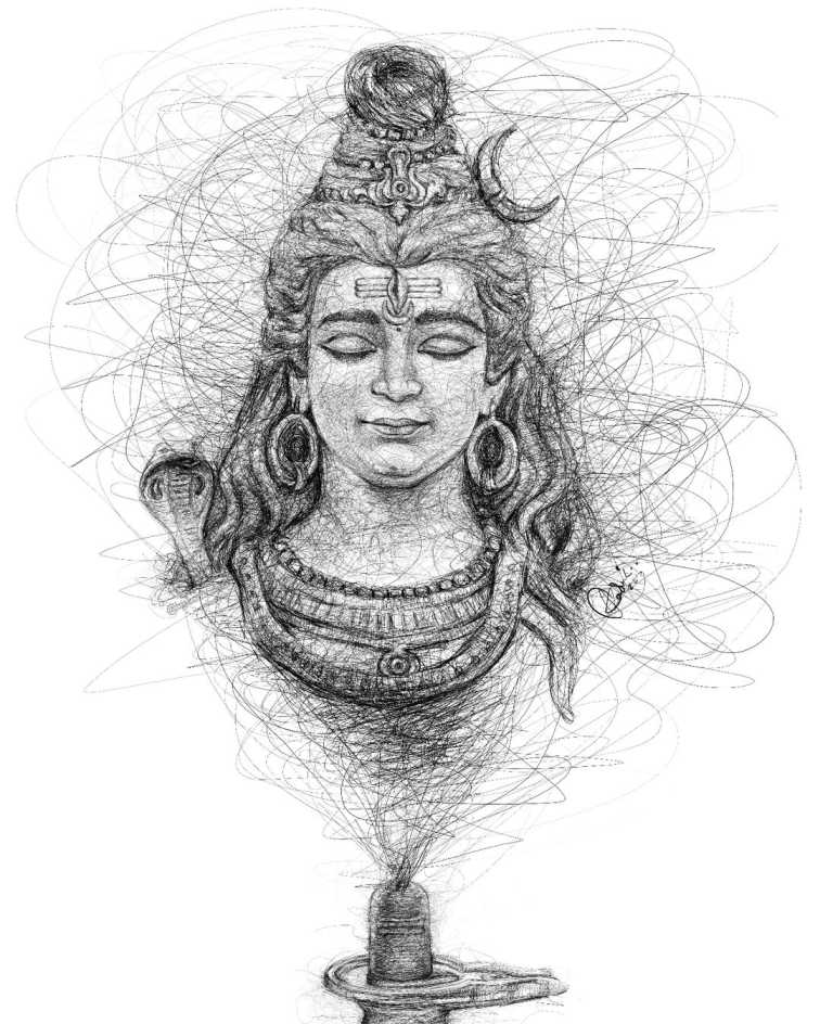 Minimalist Shiv Painting Minimalist Shiv Painting