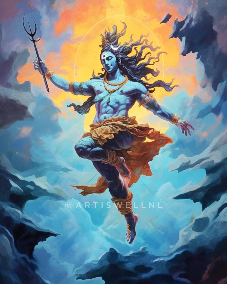 Shiv Dancing Painting Shiv Dancing Painting