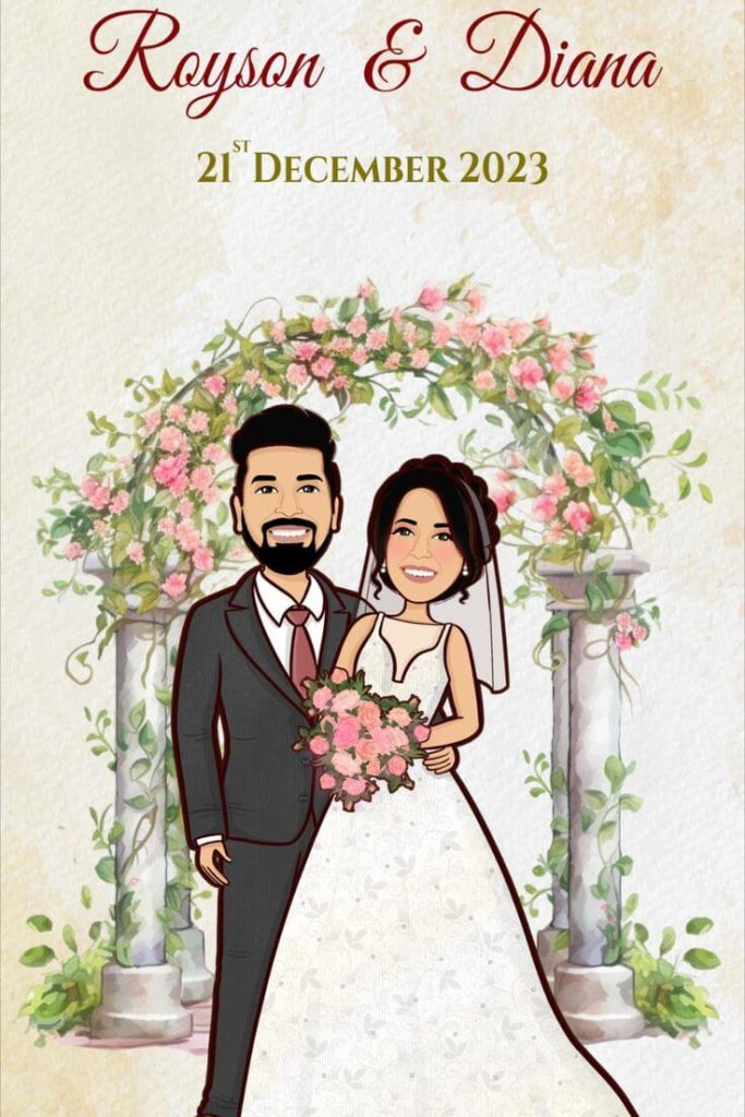 Christian Wedding Caricature (1)