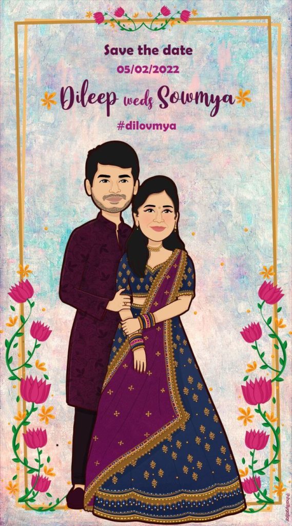 Indian wedding caricature (1)