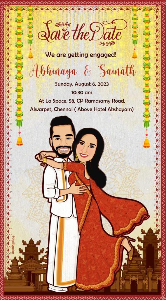 South Indian Wedding Caricature (1)