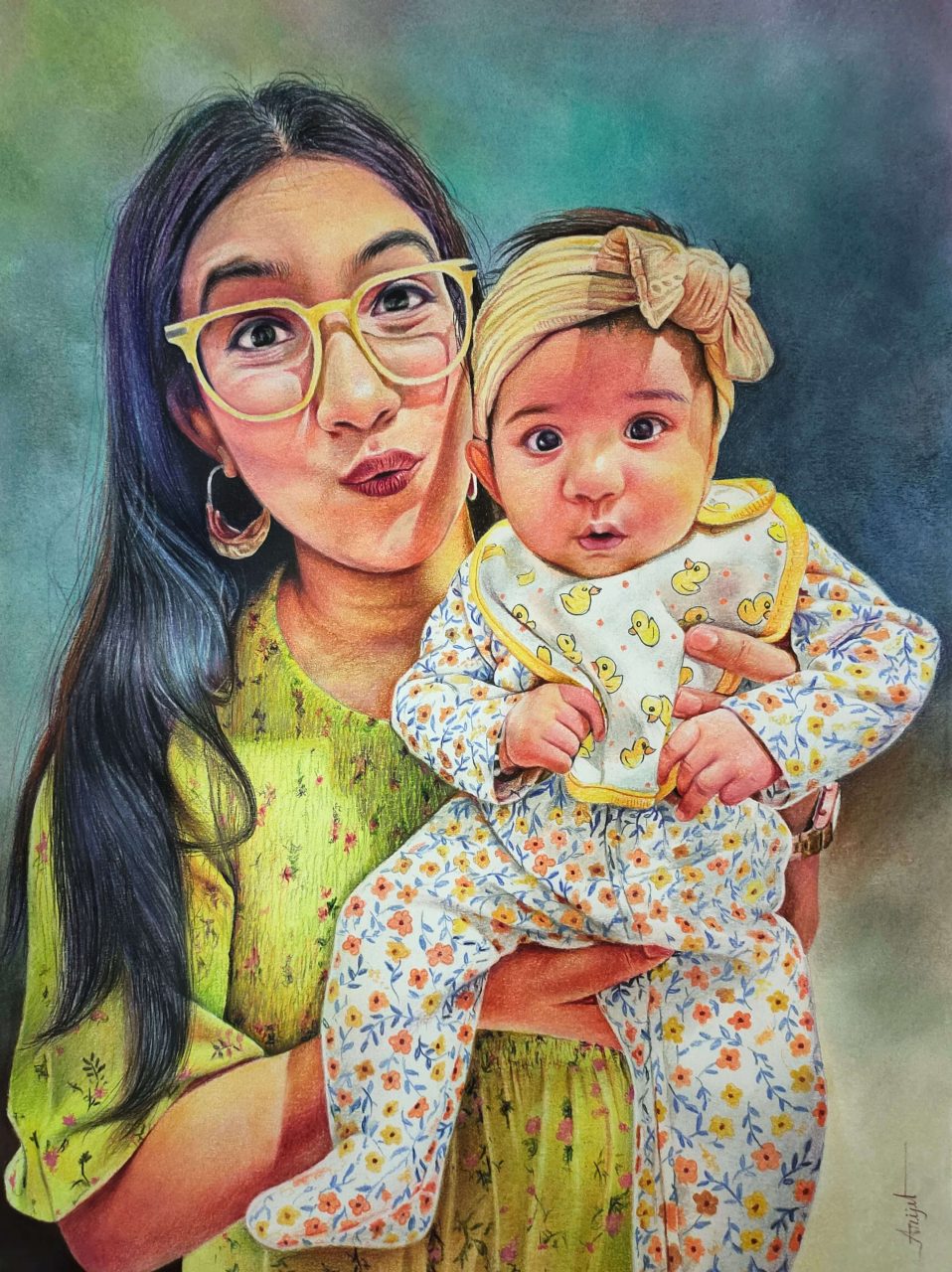 baby colored portrait pastel final