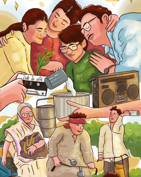 Illustration by The Imagine Pot Ye meri family animation