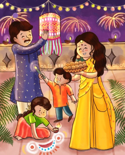 Illustration for Give India by The Imagine Pot Illustration for Give India by The Imagine Pot